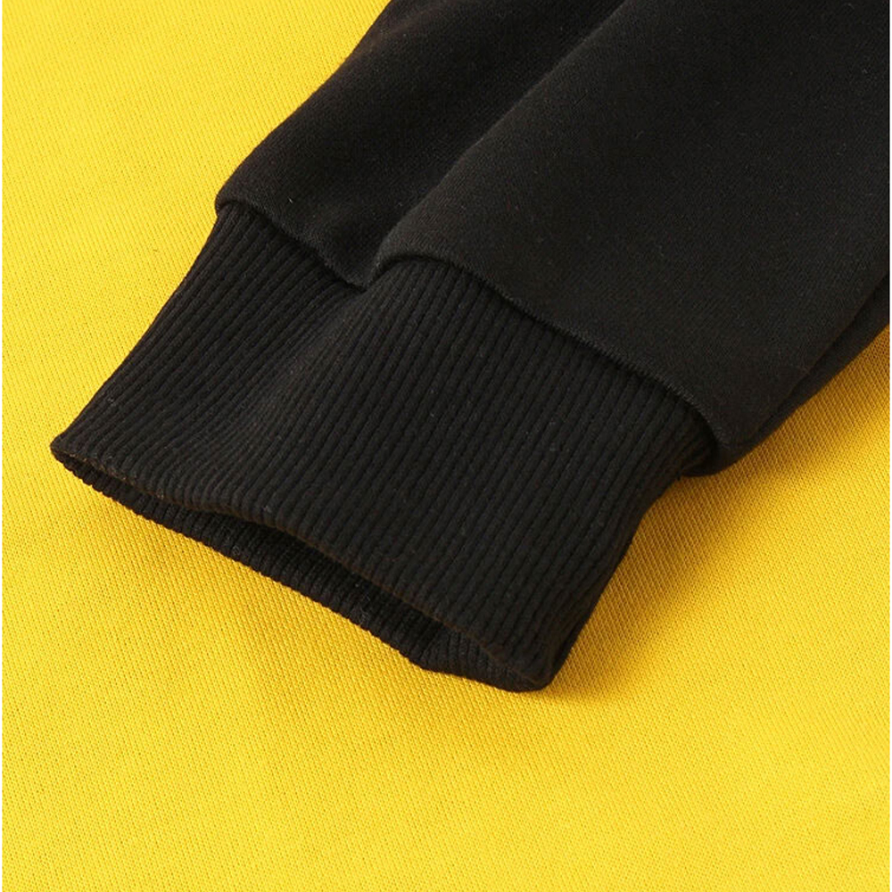 Yellow & Black Colorblock Sweatshirts