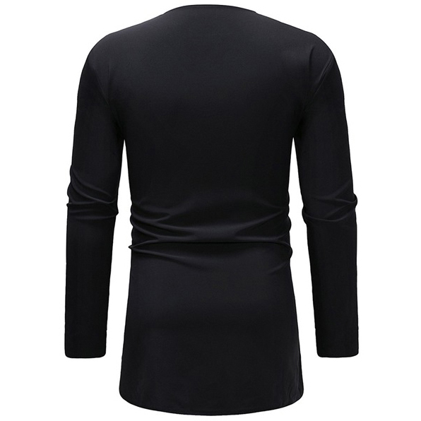 Black Shoulder Printed T-Shirt